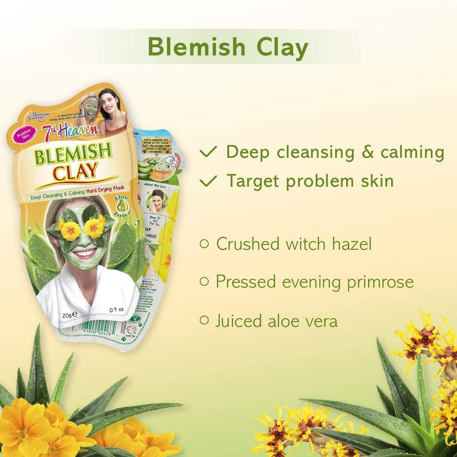 7th Heaven Blemish Clay Masks with Witch Hazel and Aloe Vera - 12 Pack - liquidation.store
