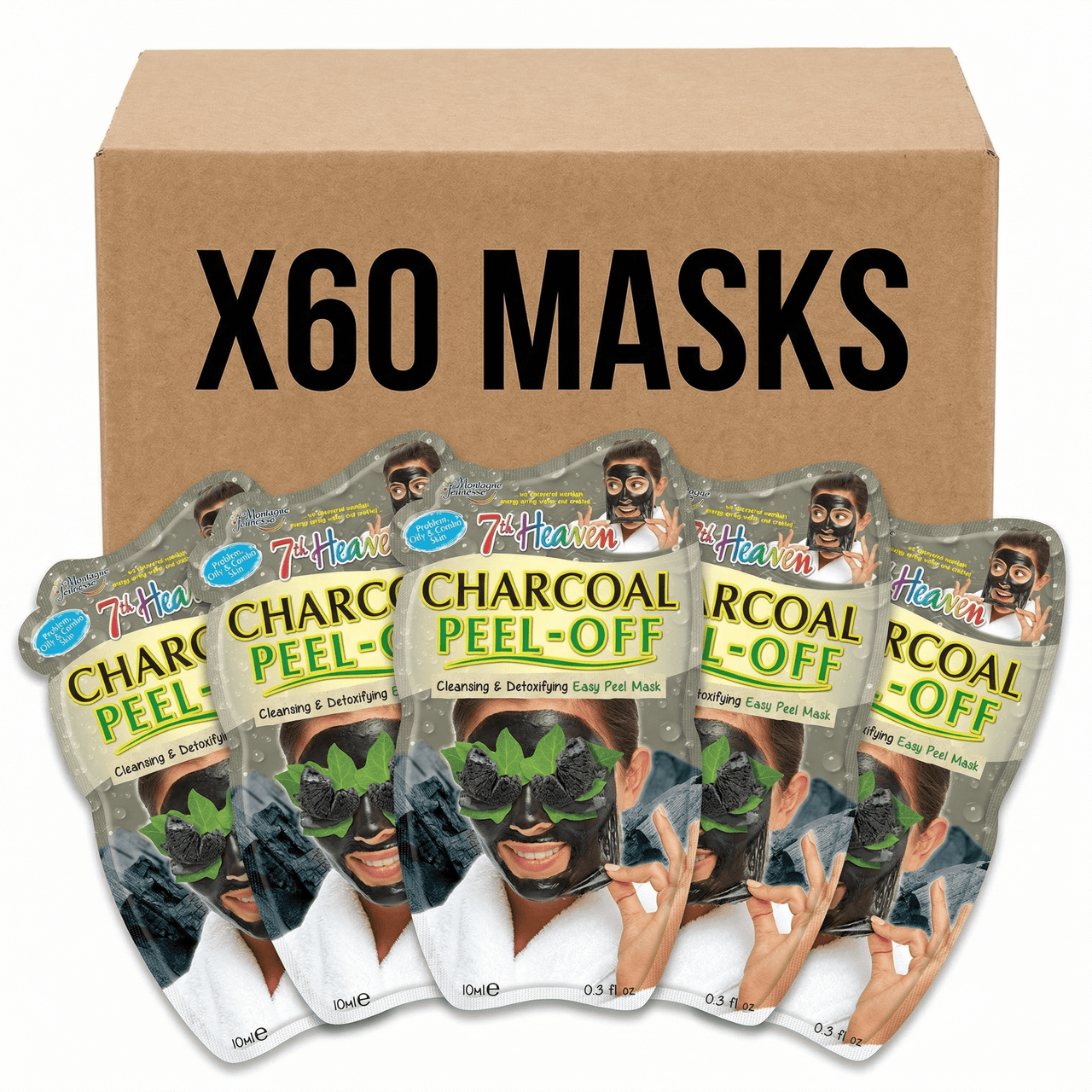 7th Heaven Charcoal Peel - Off Face Masks - X 60 - liquidation.store