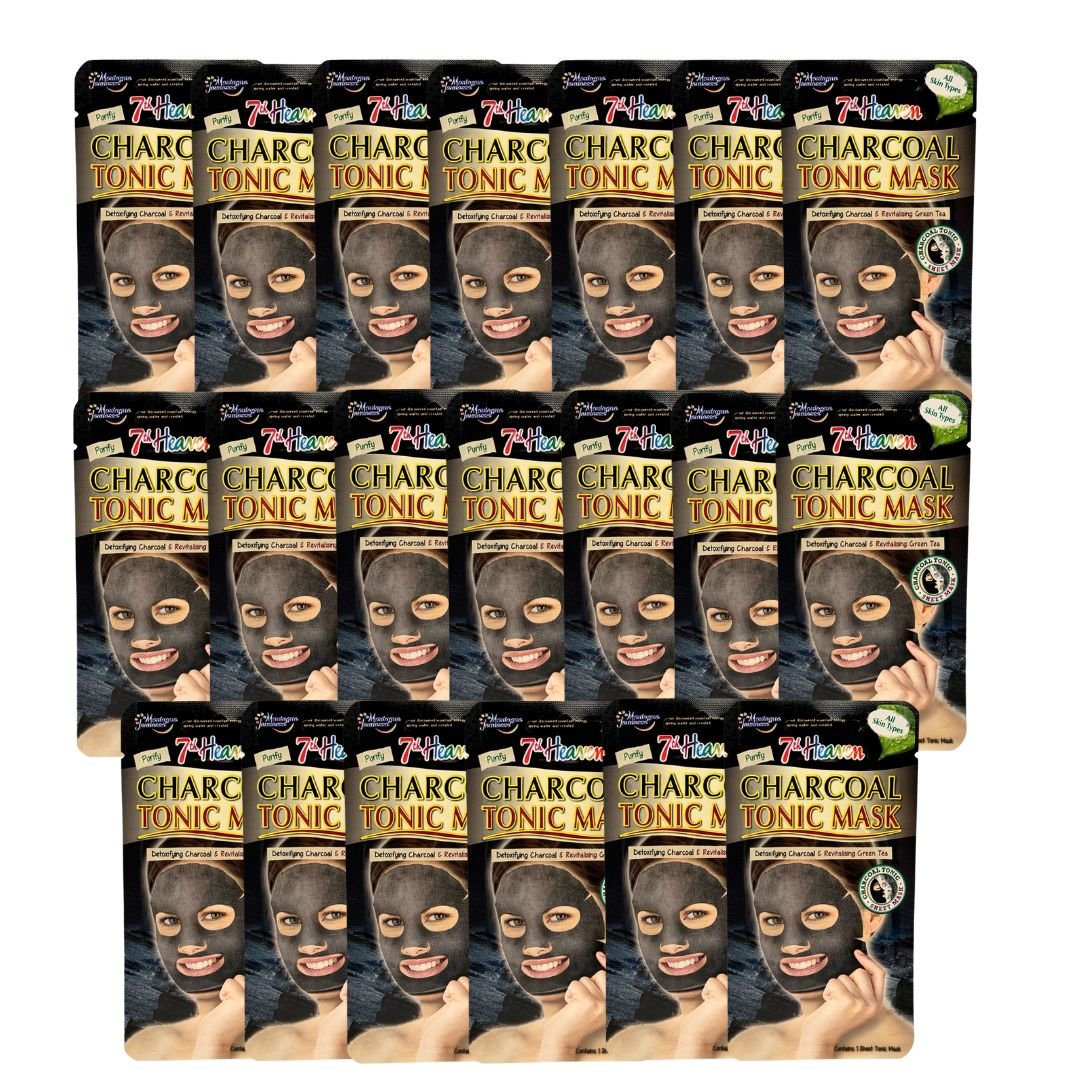 7th Heaven Charcoal Tonic Mask 15ml - 20 Pack - liquidation.store