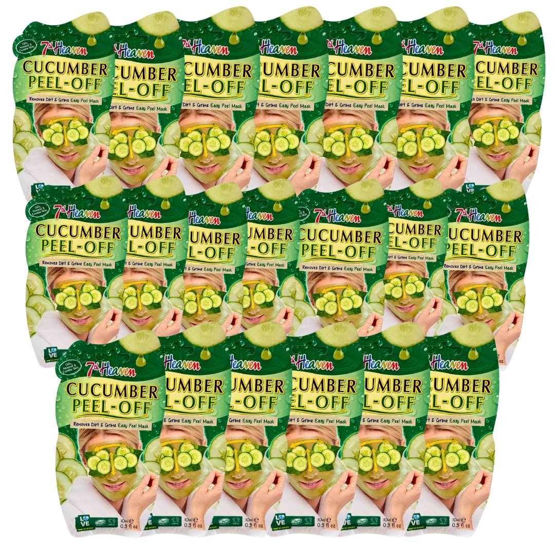 7th Heaven Cucumber Peel-Off Mask 10ml - 20 Pack - liquidation.store