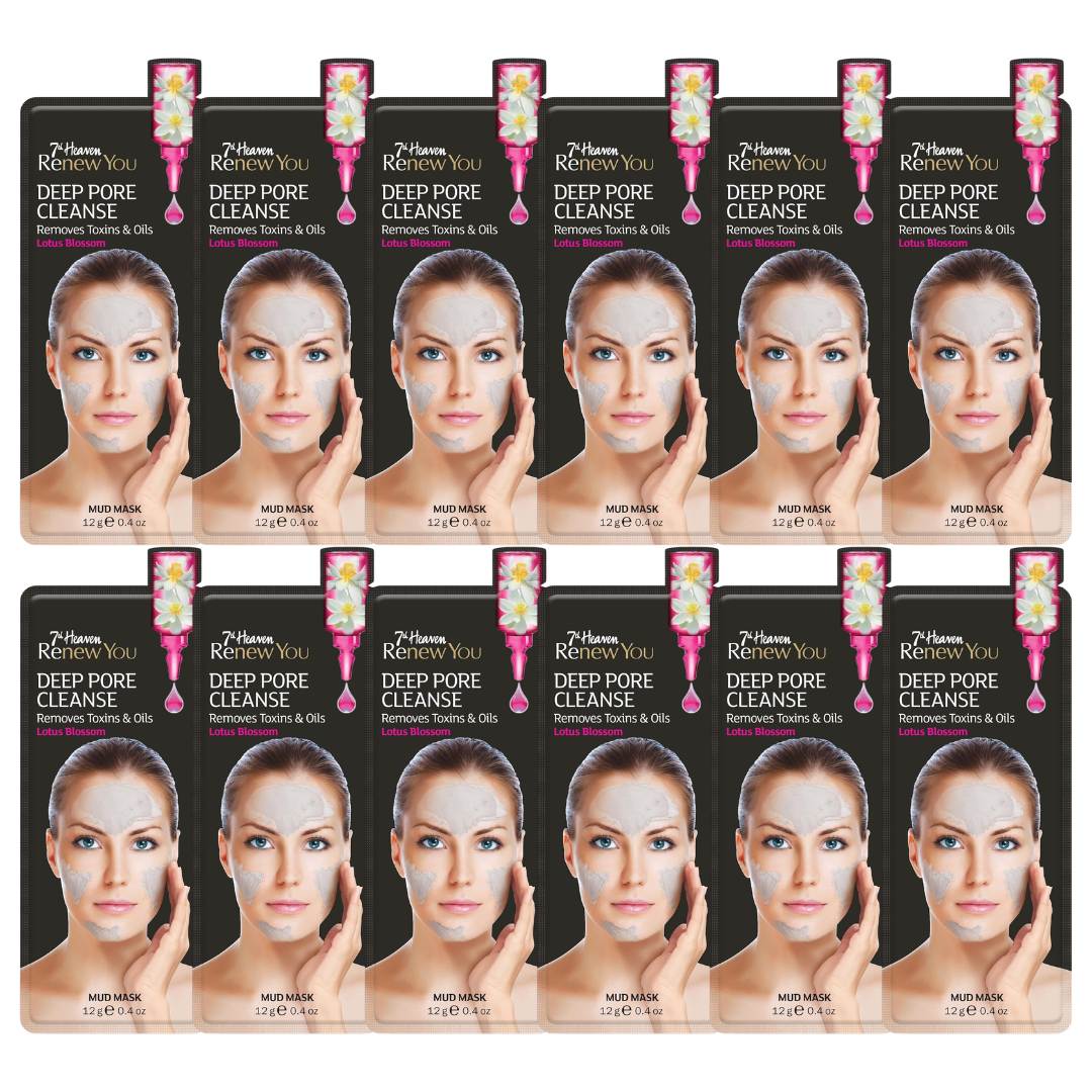 7th Heaven Deep Pore Cleanse Mud Masks - 12 Pack - liquidation.store