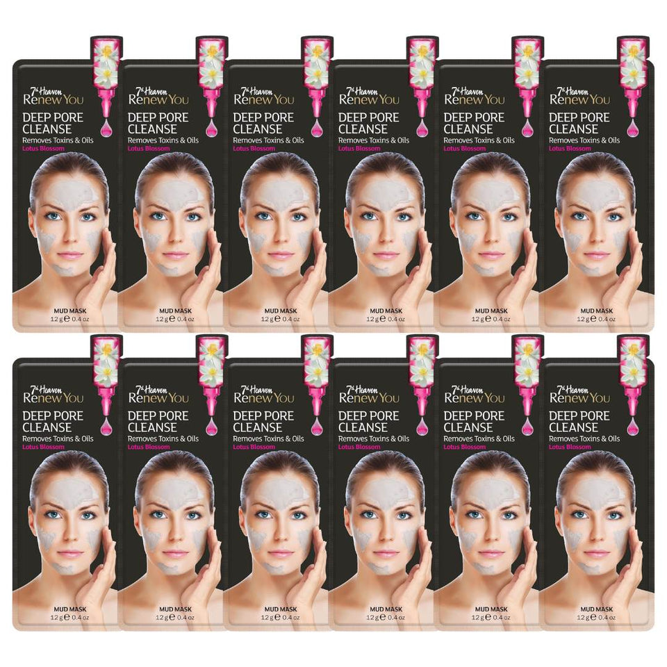 7th Heaven Deep Pore Cleanse Mud Masks - 12 Pack – liquidation.store