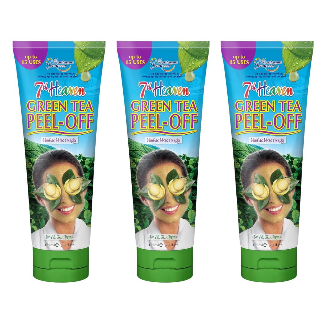 7th Heaven Green Tea Peel - Off 175ml Tube - 3 Pack - liquidation.store