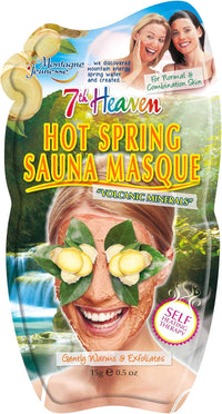 7th Heaven Hot Spring Sauna Face Masks - 12 Pack - liquidation.store
