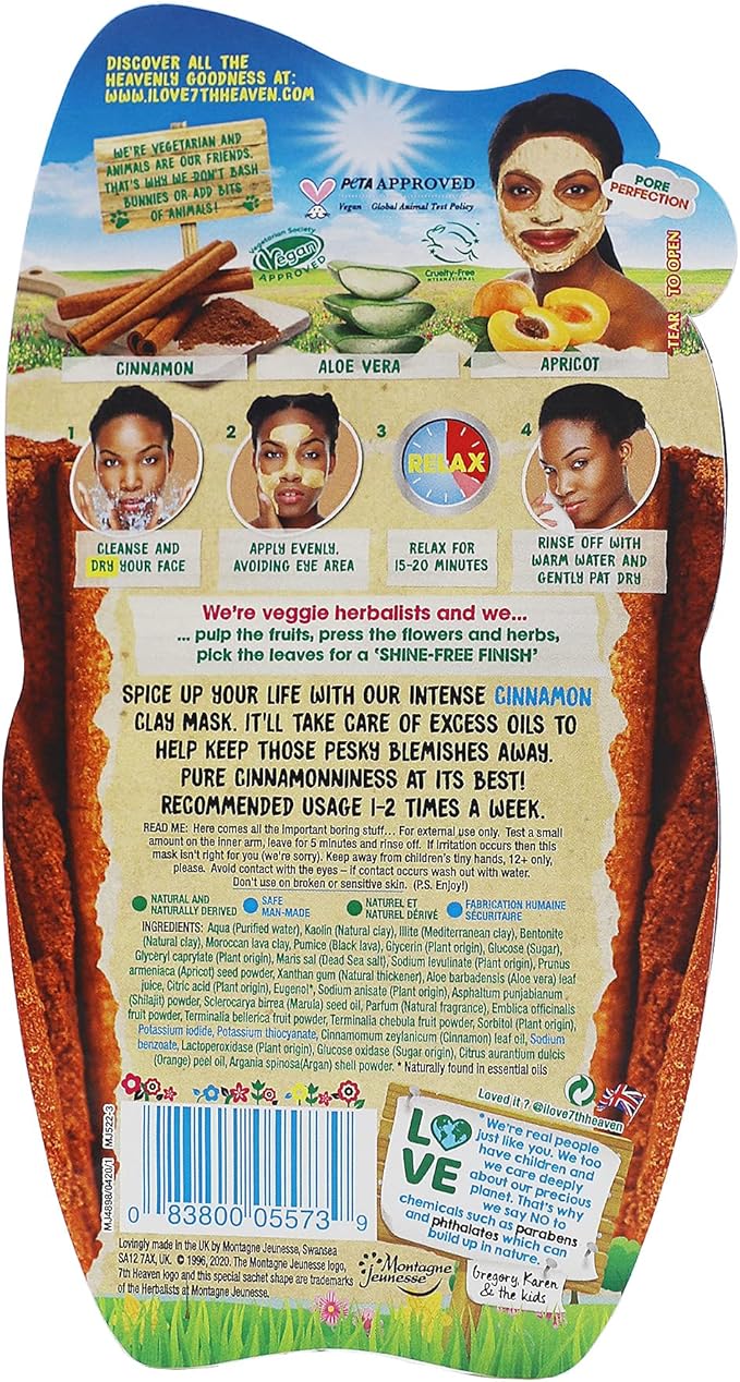 7th Heaven Intense Cinnamon Clay Face Masks - 12 Pack - liquidation.store
