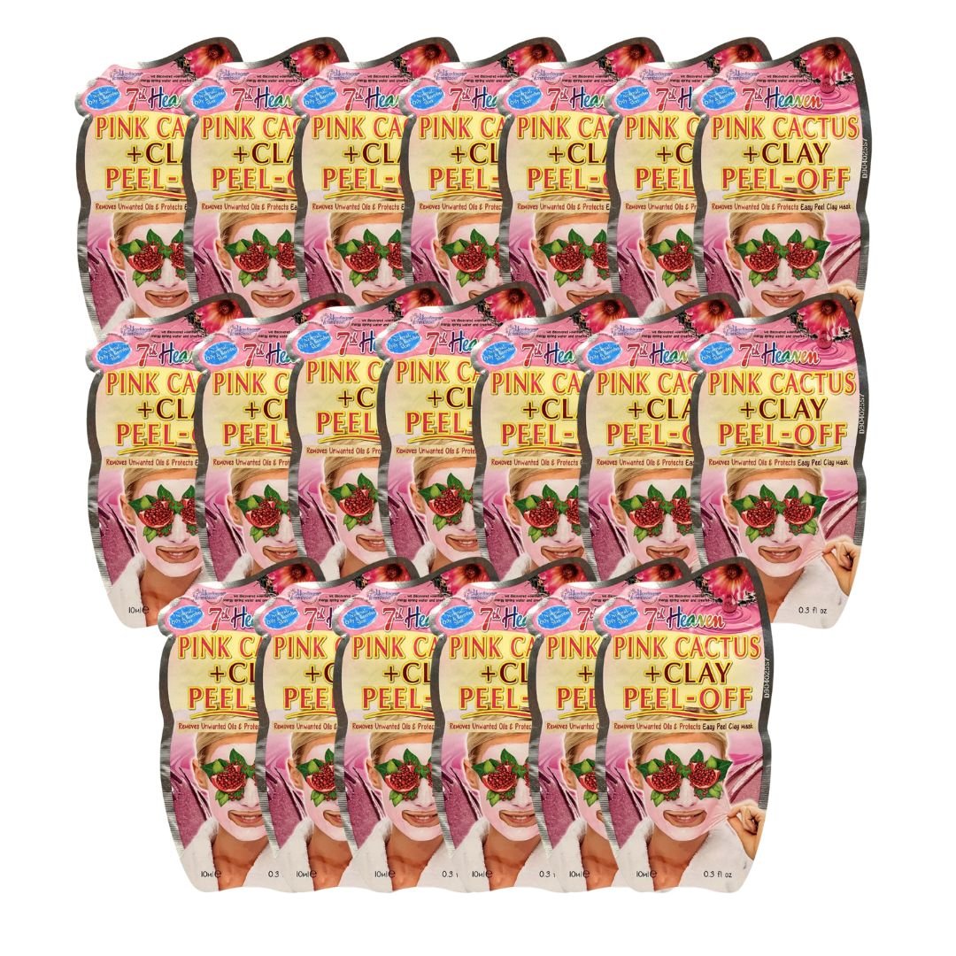 7th Heaven Pink Cactus + Clay Peel-Off 15g - 20 Pack - liquidation.store