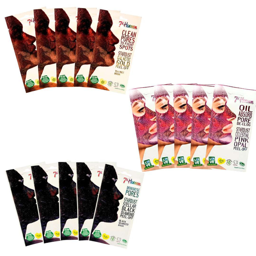 7th Heaven Stardust Peel - Off Mask - 15 Pack - liquidation.store