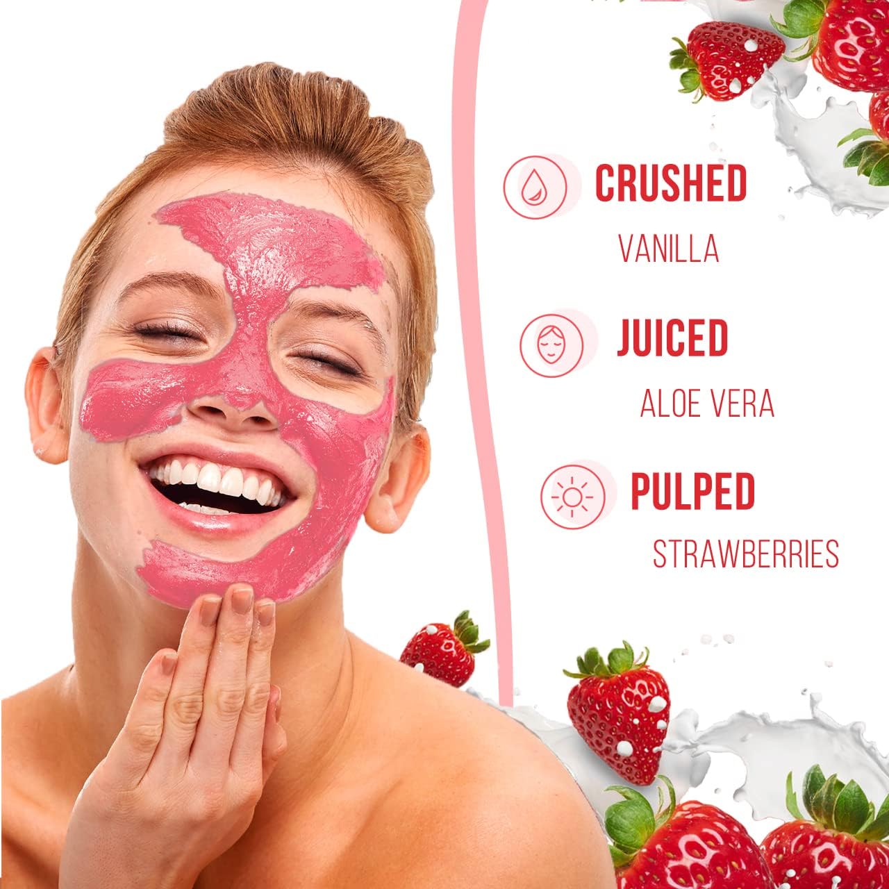 7th Heaven Strawberry Cream Hydrating Face Mask (175g) - liquidation.store