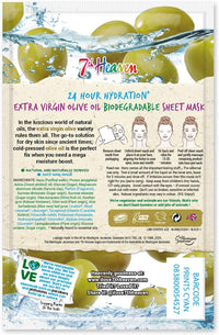 7th Heaven Superfood Hydration Extra Virgin Olive Oil Sheet Masks - 12 Pack - liquidation.store
