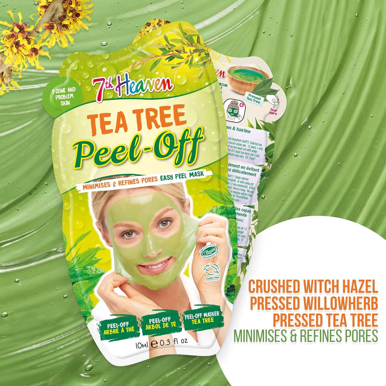 7th Heaven Tea Tree Peel - off Masques - 12 Pack - liquidation.store