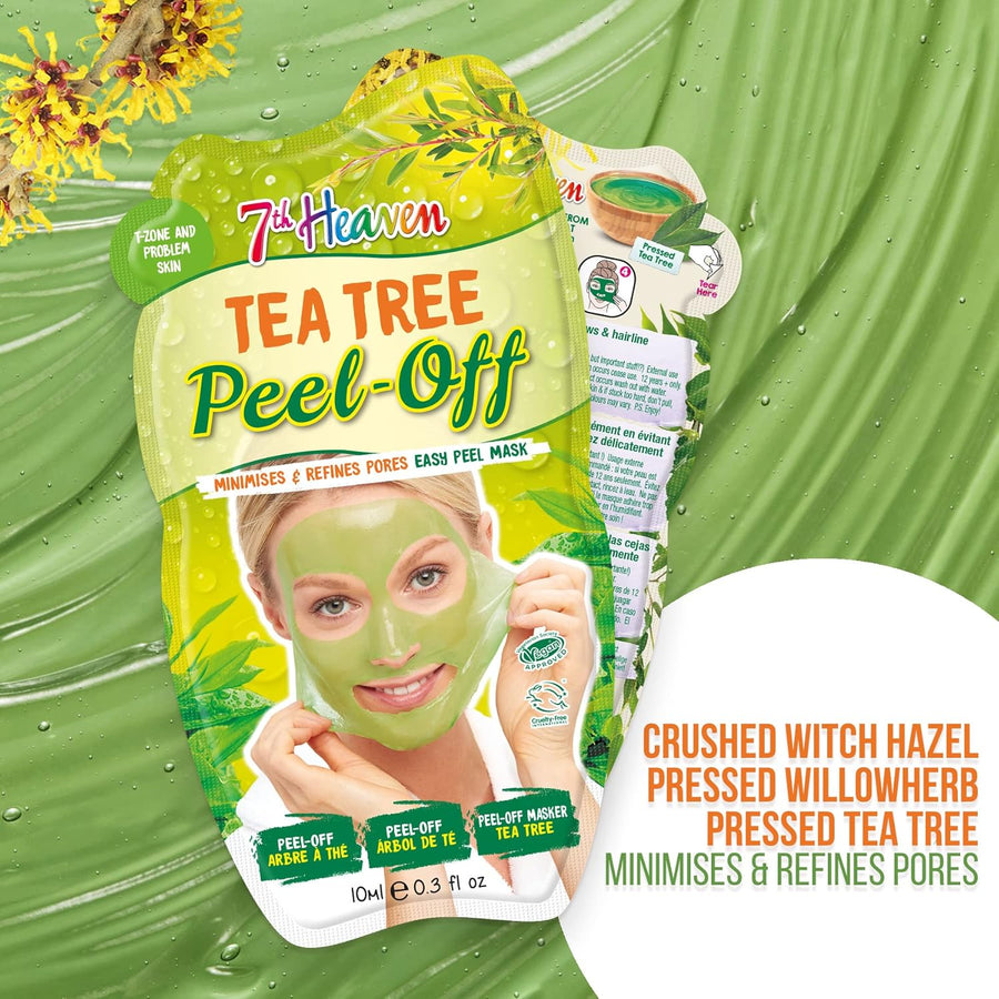 7th Heaven Tea Tree Peel - off Masques - 12 Pack - liquidation.store