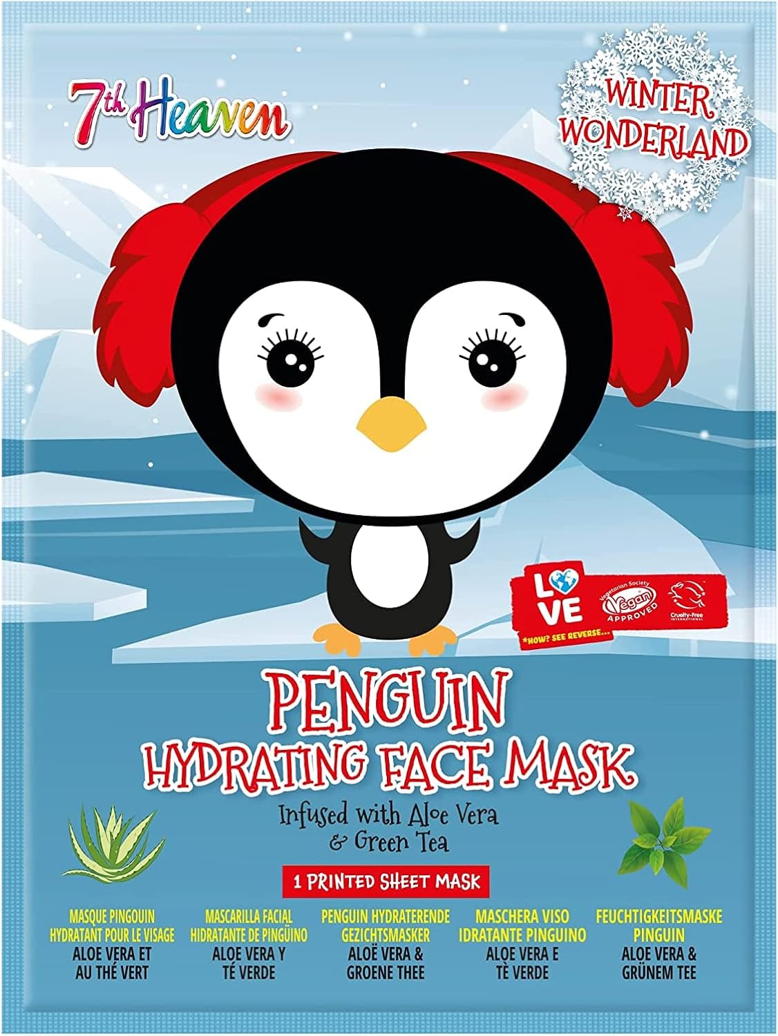 7th Heaven Winter Wonderland Penguin Facial Sheet Mask - 20 Pack - liquidation.store