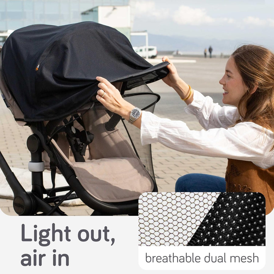Baby Uma 2-in-1 Breathable Pram Sun Shade & Mosquito Net for Pram - UPF 50+