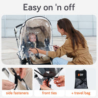 Baby Uma Universal Rain Cover for Pram - 100% Waterproof