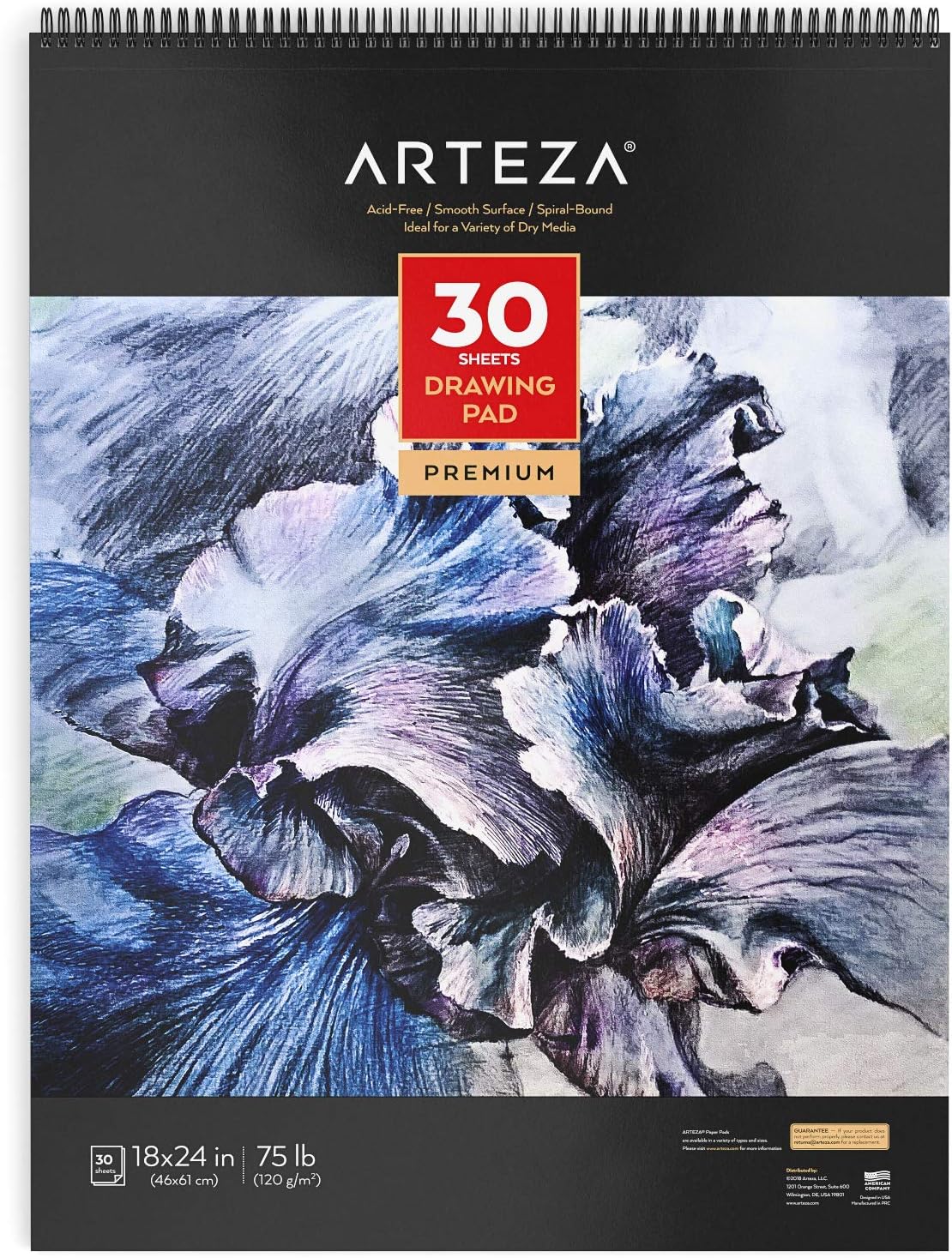 Arteza Drawing Pad with Micro-Perforation - 2 Pack (46x61cm)