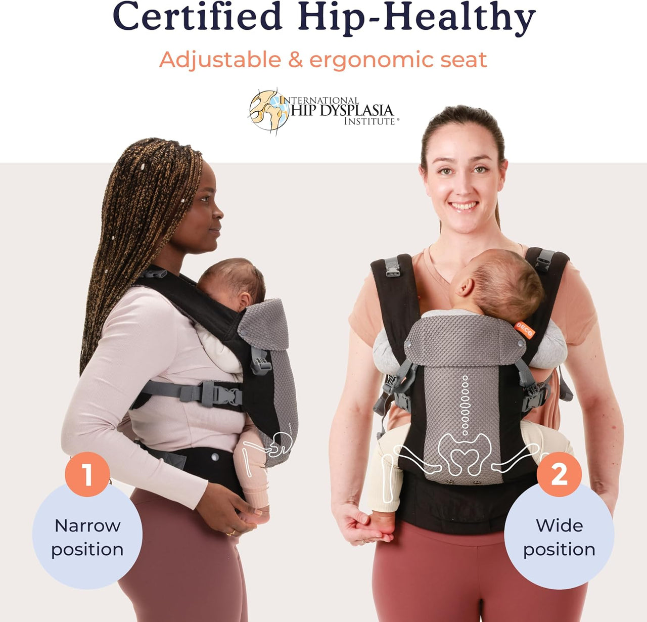 Beco Gemini Cool Mesh Baby Carrier Newborn to Toddler - Cool Black