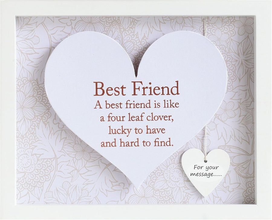 Said with Sentiment Rectangular Heart Frame - Best Friend