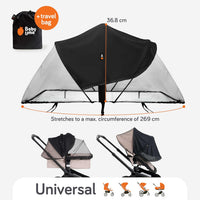 Baby Uma 2-in-1 Breathable Pram Sun Shade & Mosquito Net for Pram - UPF 50+