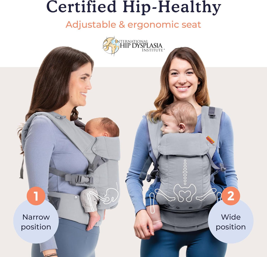 Beco Gemini Baby Carrier Newborn to Toddler - 3-16 kg (Grey)