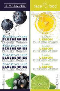 Thumbnail for 7th Heaven Face Food Blackcurrant/Blueberry Peel & Lime/Lemon Purifying Mask - 10 Pack