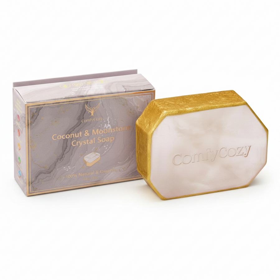 ComfyCozy Coconut & Moonstone Organic Crystal Soap 90g
