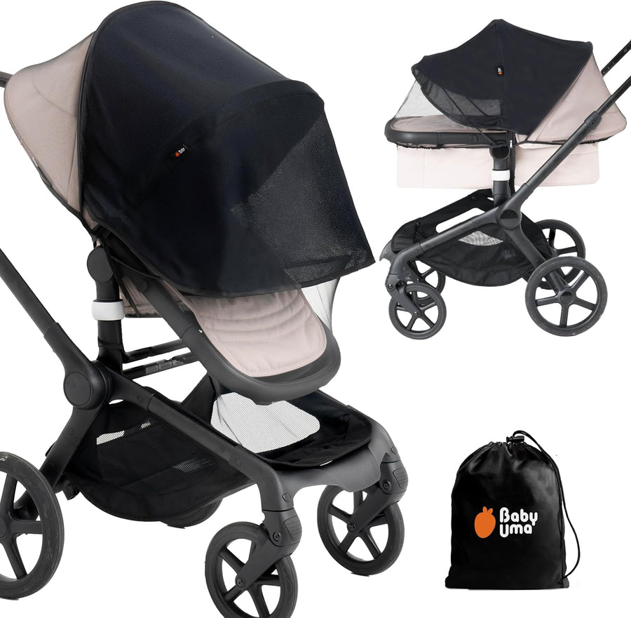 Baby Uma 2-in-1 Breathable Pram Sun Shade & Mosquito Net for Pram - UPF 50+
