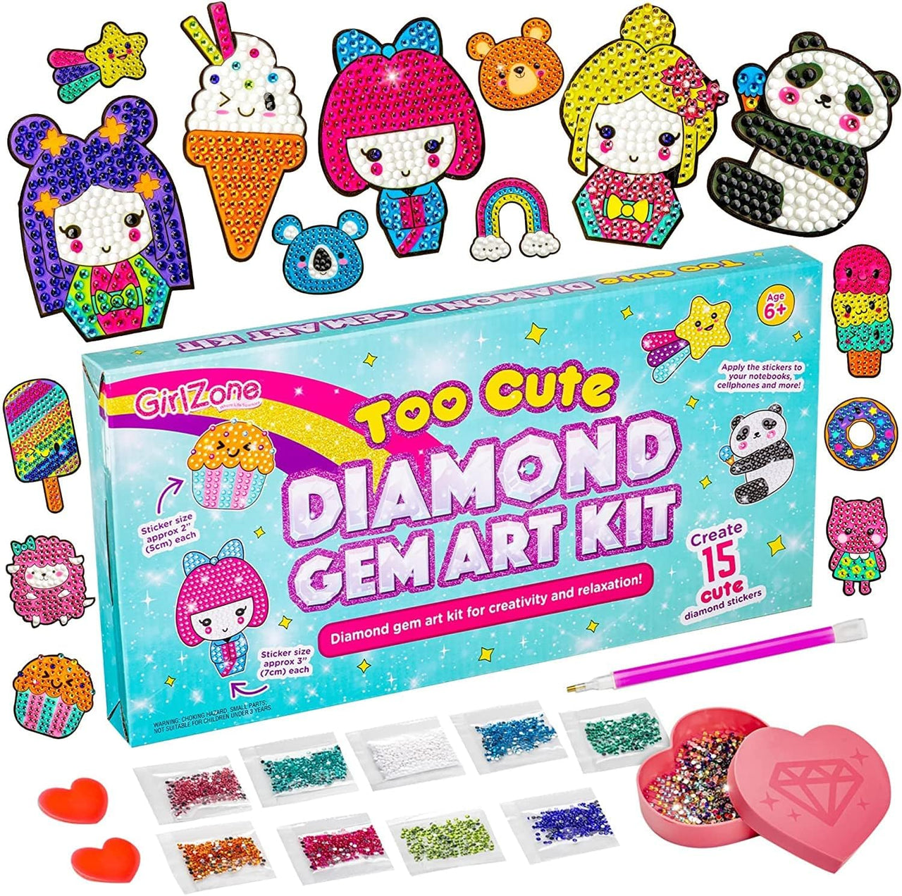 GirlZone Diamond Gem Art Kit For Kids