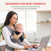 You+ME 4-in-1 Mesh Baby Carrier Newborn to Toddler - 3.5-14.5 kg (Black)