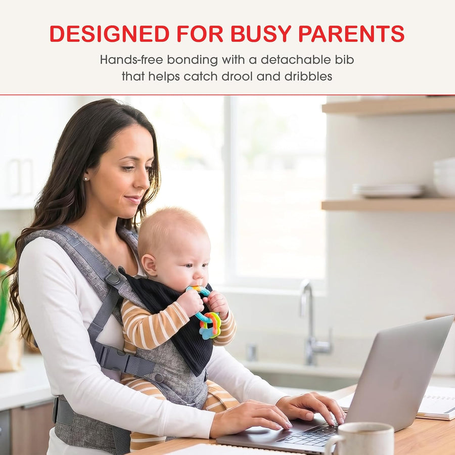 You+ME 4-in-1 Mesh Baby Carrier Newborn to Toddler - 3.5-14.5 kg (Black)