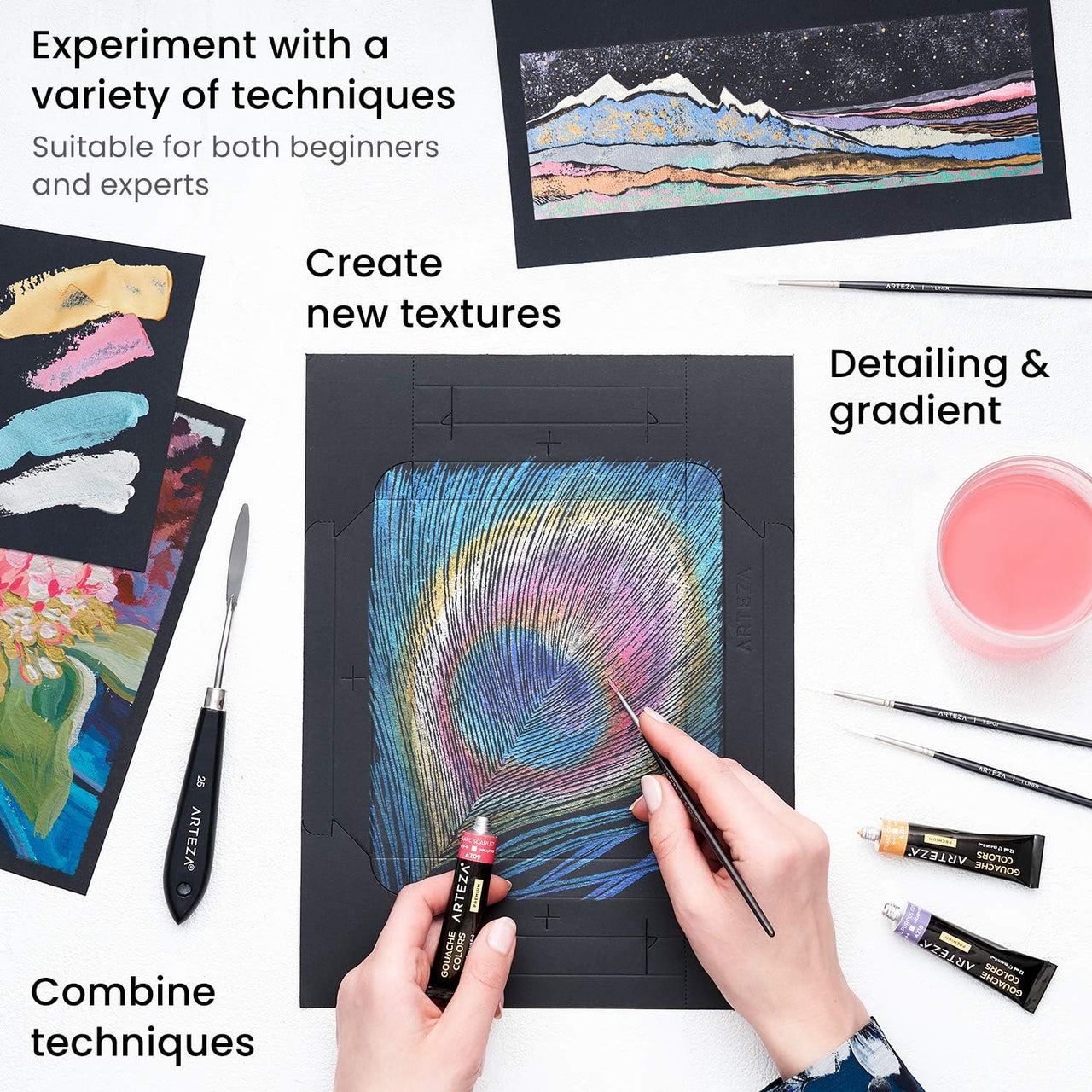 ARTEZA Gouache Painting Art Set