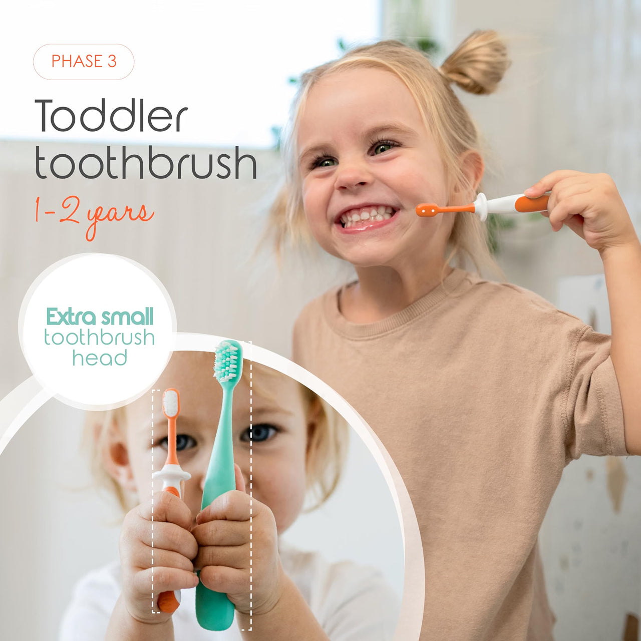 Cherish Baby Care Toddler Toothbrush 0-2 Years - Orange