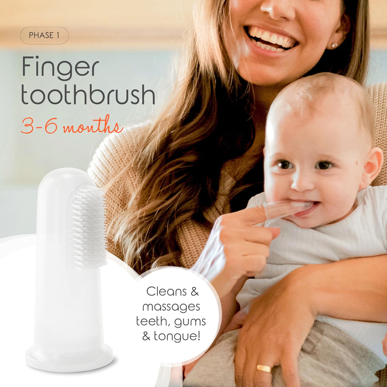Cherish Baby Care Toddler Toothbrush 0-2 Years - Orange