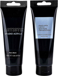 ARTISTIK Mars Black 120ml Acrylic Paint - Set of 2 x 120ML
