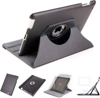Thumbnail for Black Faux Leather Rotating iPad Case For Apple iPad 4|iPad 3