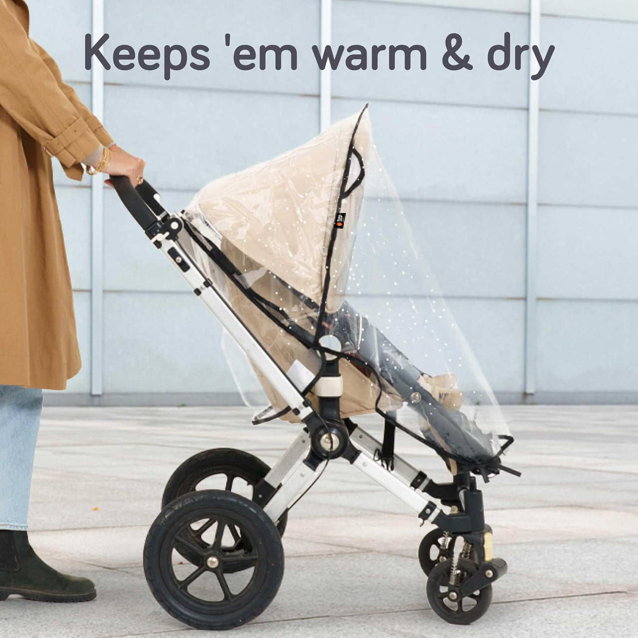 Baby Uma Universal Rain Cover for Pram - 100% Waterproof
