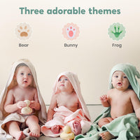 CuddleBug Cotton Hooded Baby Towel & Wash Mitt Set - Bunny Blush Pink