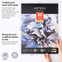 Thumbnail for Arteza Drawing Pad with Micro-Perforation - 2 Pack (46x61cm)