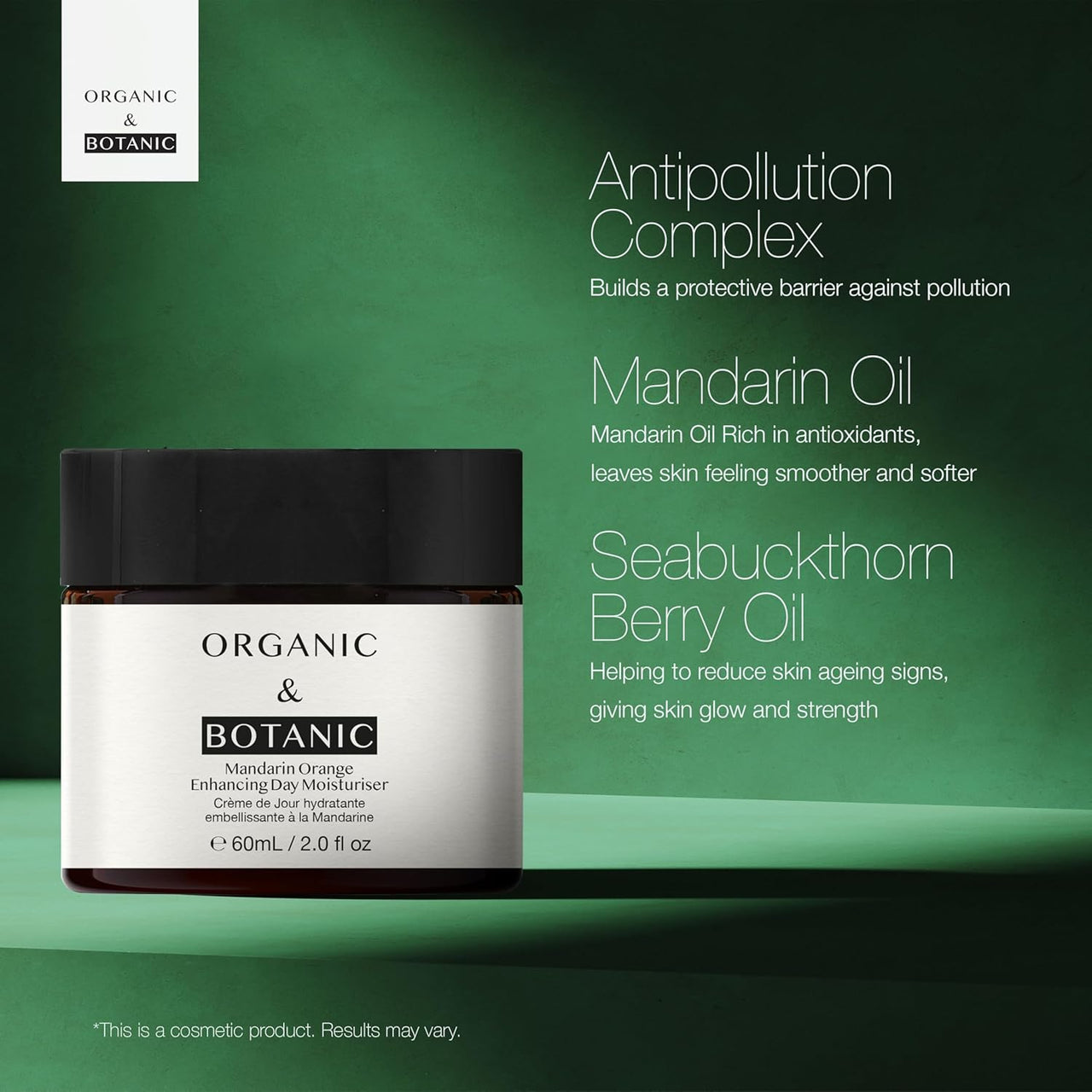 Organic & Botanic Mandarin Orange Day Moisturiser with Vitamin C & Sea Buckthorn 60ml