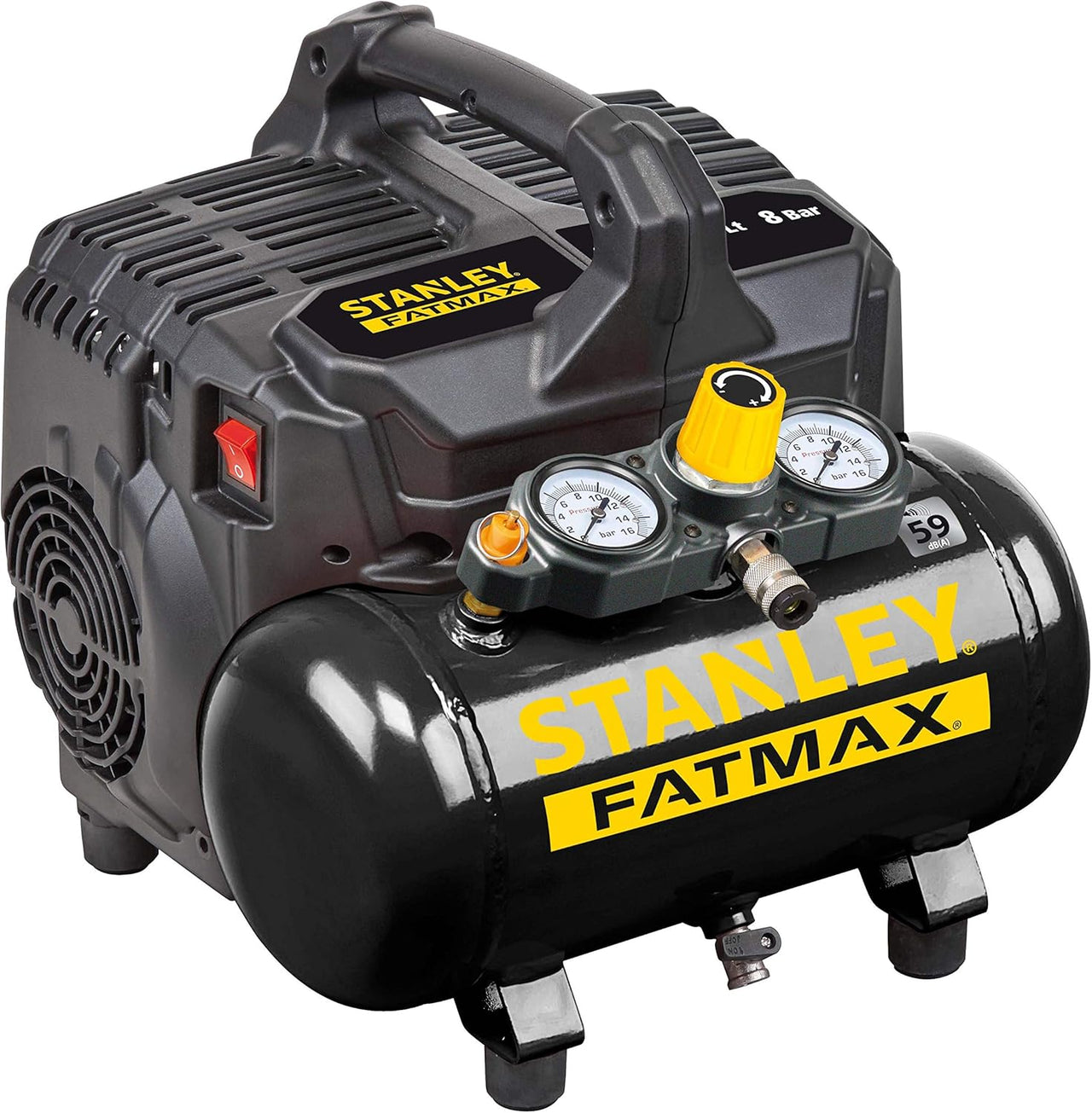 Stanley Fatmax DST 101/8/6 - 8 bar 6 litre Silent Air Compressor