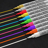 Thumbnail for Kassa Liquid Chalk Markers Fine Tip (10 Pack 3mm)