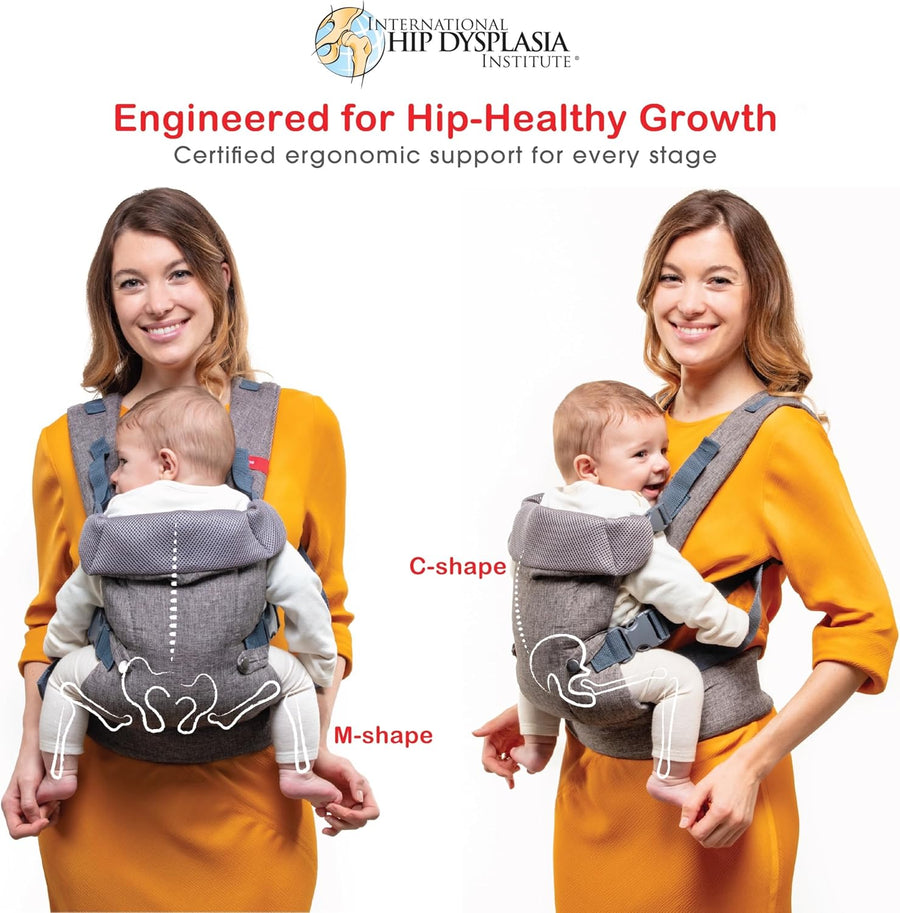 You+ME 4-in-1 Mesh Baby Carrier Newborn to Toddler - 3.5-14.5 kg (Black)