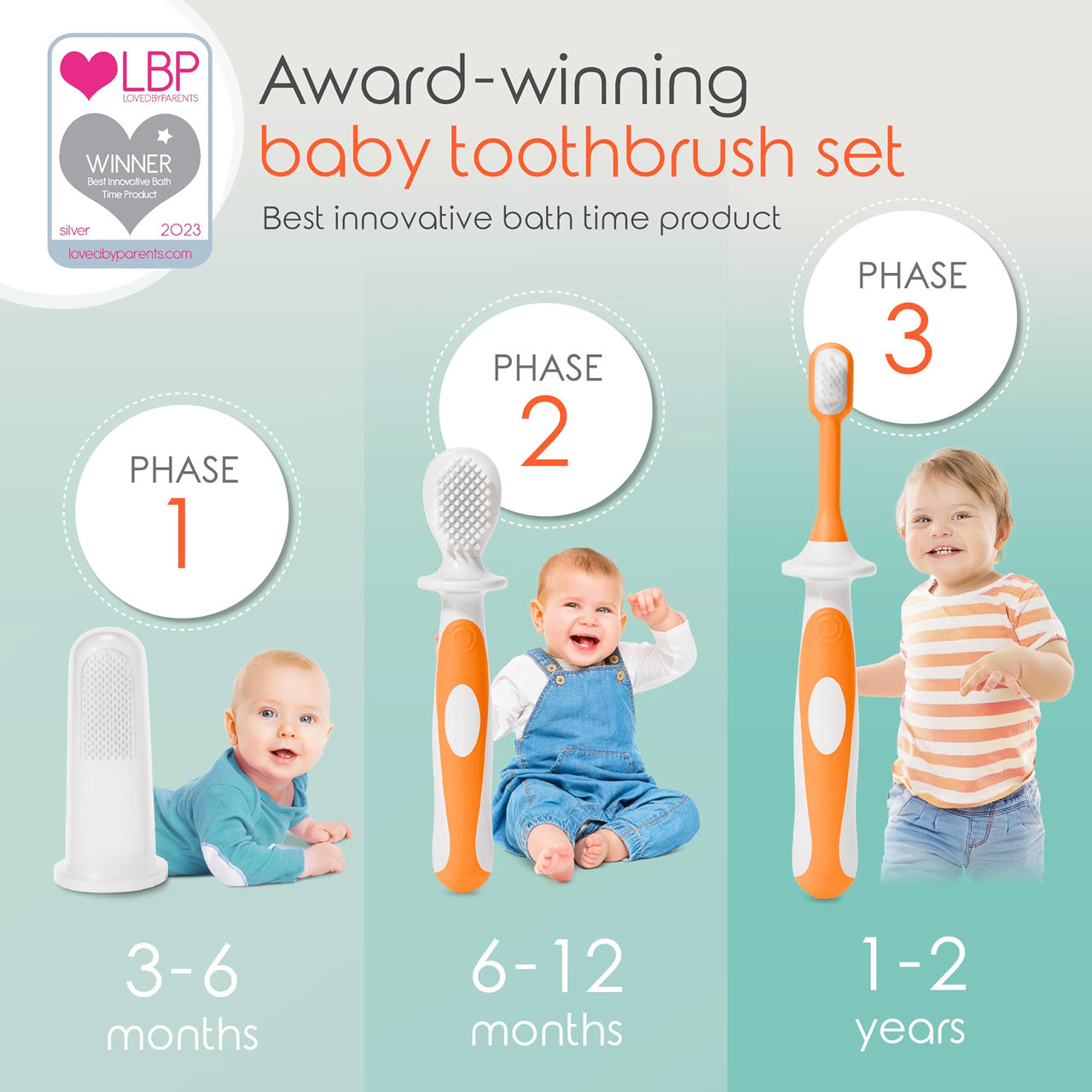 Cherish Baby Care Toddler Toothbrush 0-2 Years - Orange