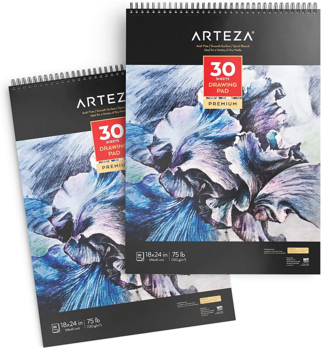 Arteza Drawing Pad with Micro-Perforation - 2 Pack (46x61cm)