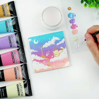 ARTISTIK Acrylic Paint Tube Set of 32 – 22ml Tubes with 3 Brushes