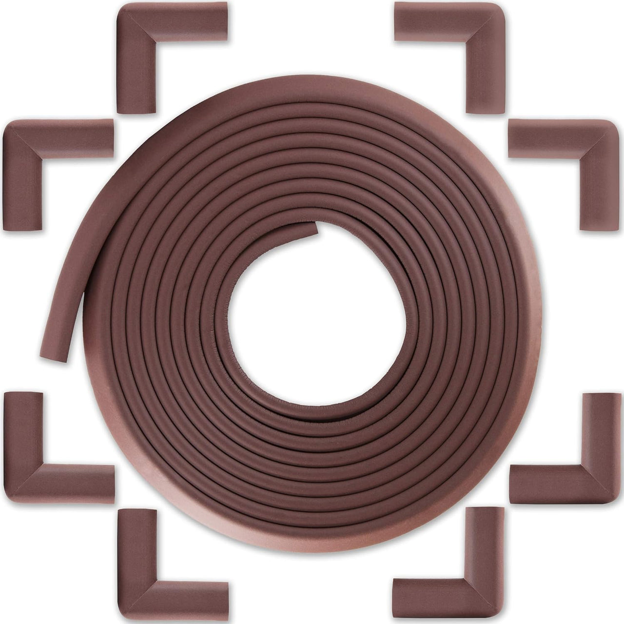 Bebe Earth 6M Baby Proofing Edge and Corner Guard Protector Set - Coffee Brown