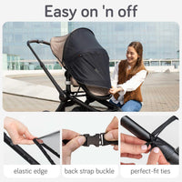 Baby Uma 2-in-1 Breathable Pram Sun Shade & Mosquito Net for Pram - UPF 50+