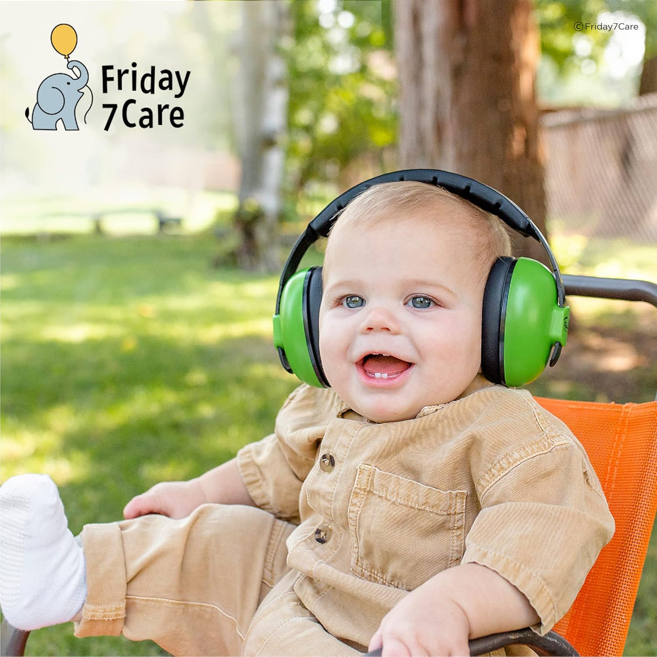 Friday 7Care Ear Protection Noise Cancelling Headphones (0-24 Months) - Green