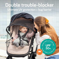 Baby Uma 2-in-1 Breathable Pram Sun Shade & Mosquito Net for Pram - UPF 50+