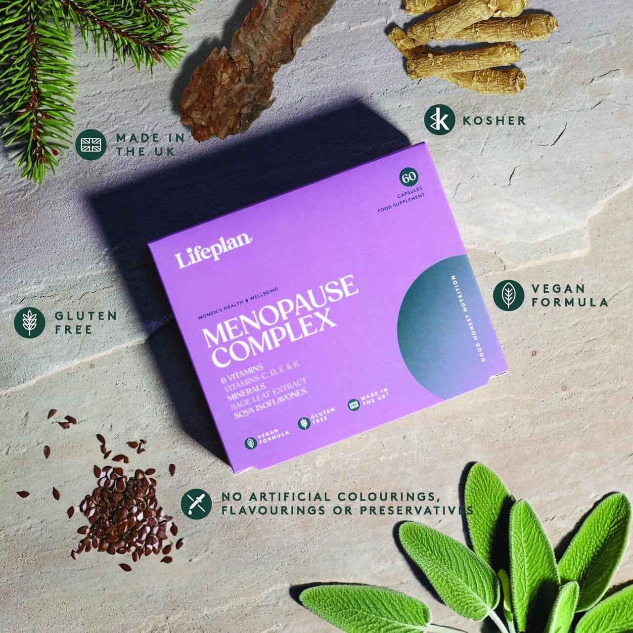 LIFEPLAN Menopause Complex 60 Capsules – Hormonal Balance