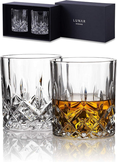 Lunar Oceans Crystal Whisky Glasses (Set of 2)